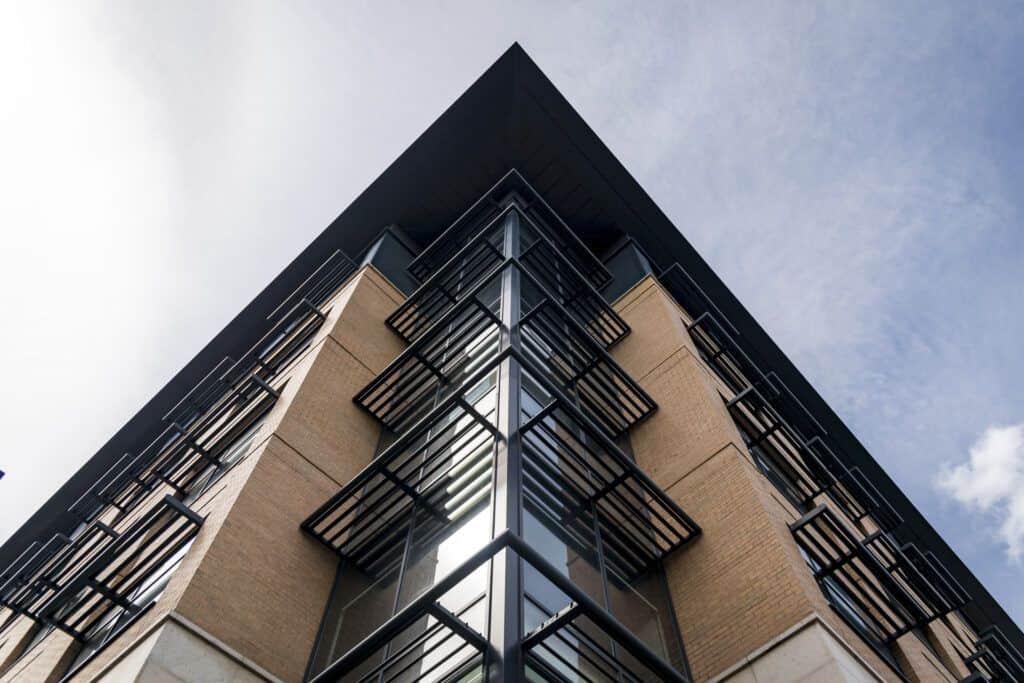 A building with a lot of windows.