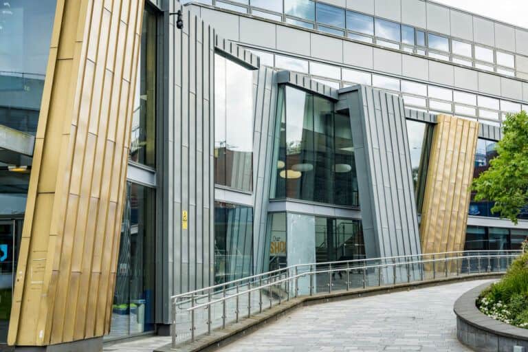 A walkway leading to a building.