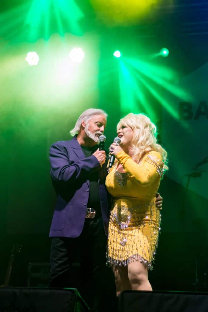 Dolly parton and dolly parton on stage.